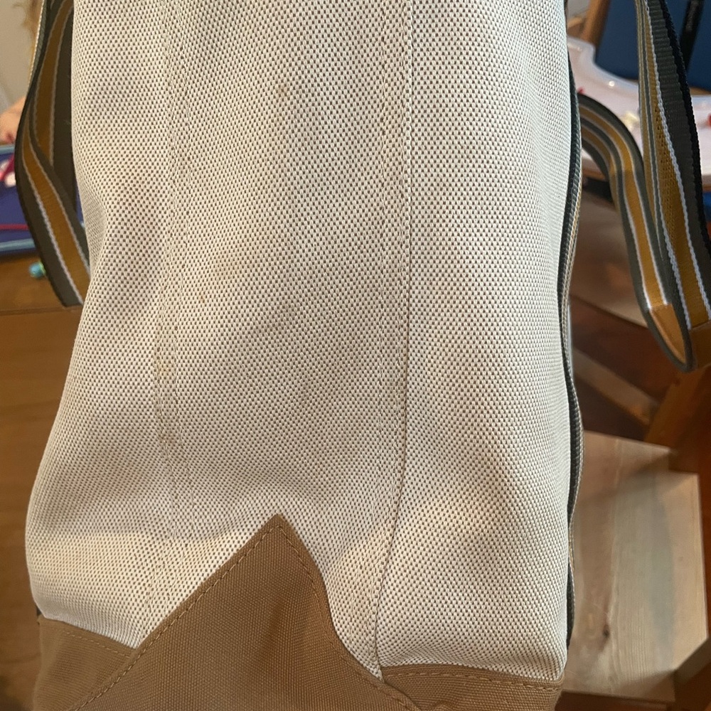 Paravel Tote Bag with Striped Olive & Tan Straps - Picture 5 of 8